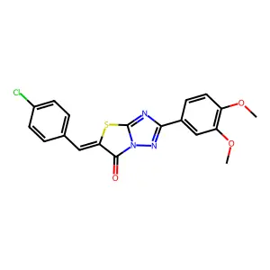(5Z)-5-(4-chlorobenzylidene)-2-(3,4-dimethoxyphenyl)[1,3]thiazolo[3,2-b][1,2,4]triazol-6(5H)-one structure