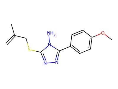 3-(4-Methoxy-phenyl)-5-(2-methyl-allylsulfanyl)-[1,2,4]triazol-4-ylamine structure