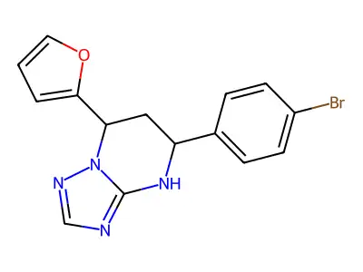5-(4-Bromophenyl)-7-(2-furyl)-4,5,6,7-tetrahydro[1,2,4]triazolo[1,5-a]pyrimidine structure