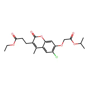 ethyl 3-[6-chloro-7-(2-isopropoxy-2-oxoethoxy)-4-methyl-2-oxo-2H-chromen-3-yl]propanoate structure
