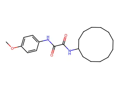N-cyclododecyl-N'-(4-methoxyphenyl)oxamide structure