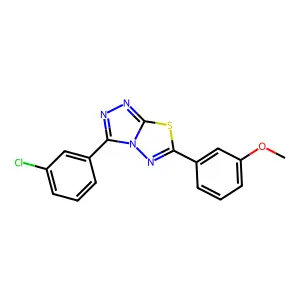 3-(3-Chlorophenyl)-6-(3-methoxyphenyl)-[1,2,4]triazolo[3,4-b][1,3,4]thiadiazole structure