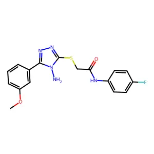 2-{[4-amino-5-(3-methoxyphenyl)-4H-1,2,4-triazol-3-yl]sulfanyl}-N-(4-fluorophenyl)acetamide structure