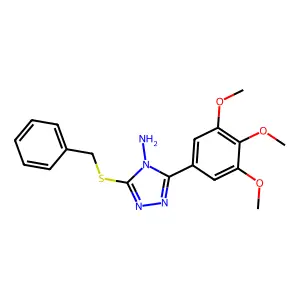 3-(Phenylmethylthio)-5-(3,4,5-trimethoxyphenyl)-1,2,4-triazole-4-ylamine structure