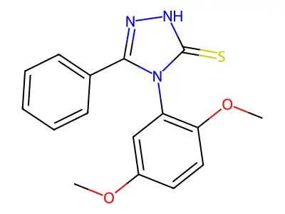 4-(2,5-dimethoxyphenyl)-5-phenyl-4H-1,2,4-triazole-3-thiol structure