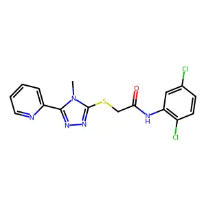 N-(2,5-dichlorophenyl)-2-{[4-methyl-5-(pyridin-2-yl)-4H-1,2,4-triazol-3-yl]sulfanyl}acetamide structure