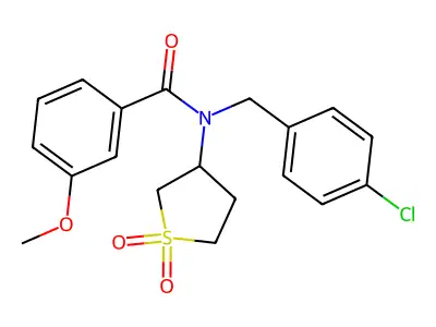 N-(4-chlorobenzyl)-N-(1,1-dioxidotetrahydrothiophen-3-yl)-3-methoxybenzamide structure