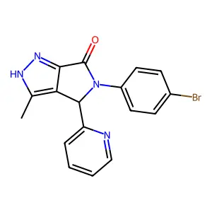 5-(4-Bromophenyl)-3-methyl-4-pyridin-2-yl-2,4-dihydropyrrolo[3,4-c]pyrazol-6-one structure