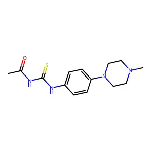 N-[[4-(4-methylpiperazin-1-yl)phenyl]carbamothioyl]acetamide structure