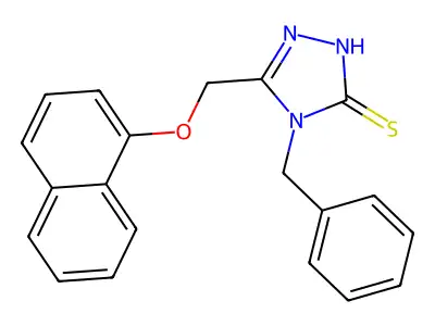 4-Benzyl-5-((naphthalen-1-yloxy)methyl)-4H-1,2,4-triazole-3-thiol structure