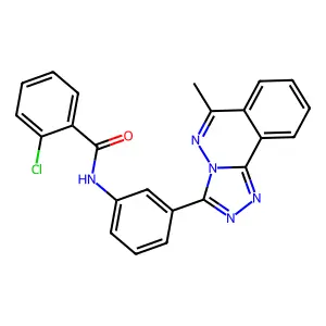 2-chloro-N-[3-(6-methyl-[1,2,4]triazolo[3,4-a]phthalazin-3-yl)phenyl]benzamide structure