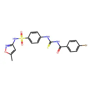 4-[3-(4-Bromo-benzoyl)-thioureido]-N-(5-methyl-isoxazol-3-yl)-benzenesulfonamide structure