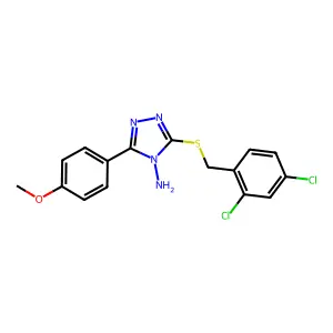 3-[(2,4-dichlorobenzyl)sulfanyl]-5-(4-methoxyphenyl)-4H-1,2,4-triazol-4-amine structure