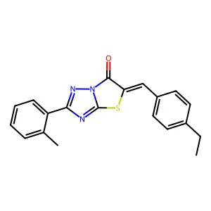 (5Z)-5-(4-ethylbenzylidene)-2-(2-methylphenyl)[1,3]thiazolo[3,2-b][1,2,4]triazol-6(5H)-one structure