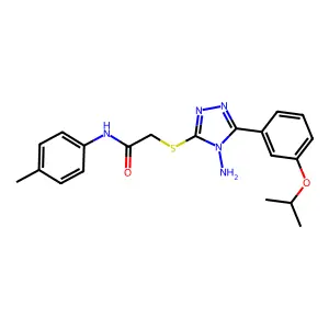 2-{4-amino-5-[3-(methylethoxy)phenyl](1,2,4-triazol-3-ylthio)}-N-(4-methylphen yl)acetamide structure