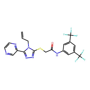 C19H14F6N6OS structure