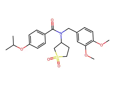 N-(3,4-dimethoxybenzyl)-N-(1,1-dioxidotetrahydrothiophen-3-yl)-4-(propan-2-yloxy)benzamide structure