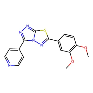 6-(3,4-Dimethoxyphenyl)-3-(4-pyridinyl)[1,2,4]triazolo[3,4-b][1,3,4]thiadiazole structure