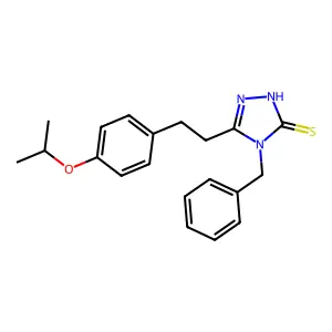4-benzyl-3-[2-(4-propan-2-yloxyphenyl)ethyl]-1H-1,2,4-triazole-5-thione structure