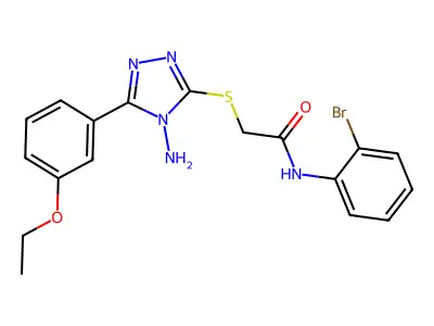 2-{[4-amino-5-(3-ethoxyphenyl)-4H-1,2,4-triazol-3-yl]sulfanyl}-N-(2-bromophenyl)acetamide structure
