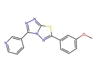 6-(3-Methoxyphenyl)-3-pyridin-3-yl-[1,2,4]triazolo[3,4-b][1,3,4]thiadiazole structure