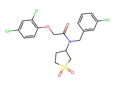 N-(3-chlorobenzyl)-2-(2,4-dichlorophenoxy)-N-(1,1-dioxidotetrahydrothiophen-3-yl)acetamide structure