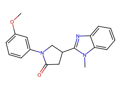 1-(3-Methoxyphenyl)-4-(1-methylbenzimidazol-2-yl)pyrrolidin-2-one structure