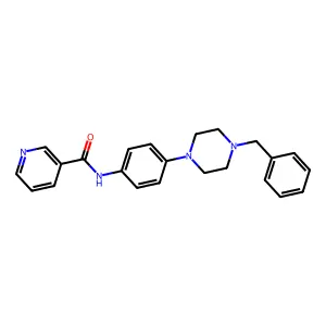 N-[4-(4-benzylpiperazin-1-yl)phenyl]pyridine-3-carboxamide structure