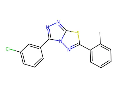 3-(3-Chlorophenyl)-6-(2-methylphenyl)[1,2,4]triazolo[3,4-b][1,3,4]thiadiazole structure