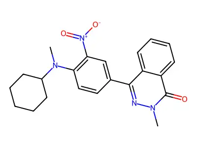 4-[4-[Cyclohexyl(methyl)amino]-3-nitrophenyl]-2-methylphthalazin-1-one structure