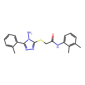 2-{[4-amino-5-(2-methylphenyl)-4H-1,2,4-triazol-3-yl]sulfanyl}-N-(2,3-dimethylphenyl)acetamide structure