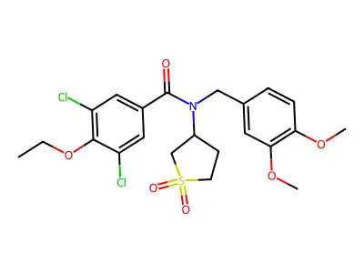 3,5-dichloro-N-(3,4-dimethoxybenzyl)-N-(1,1-dioxidotetrahydrothiophen-3-yl)-4-ethoxybenzamide structure