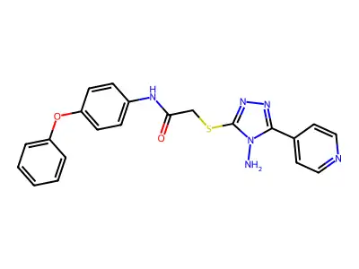 2-((4-Amino-5-(4-pyridinyl)-4H-1,2,4-triazol-3-YL)thio)N-(4-phenoxy-PH)acetamide structure