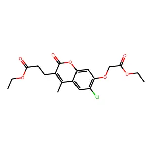 ethyl 3-[6-chloro-7-(2-ethoxy-2-oxoethoxy)-4-methyl-2-oxo-2H-chromen-3-yl]propanoate structure