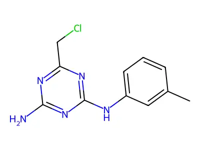 6-(Chloromethyl)-N~2~-(3-methylphenyl)-1,3,5-triazine-2,4-diamine structure