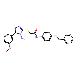 2-[4-amino-5-(3-methoxyphenyl)(1,2,4-triazol-3-ylthio)]-N-[4-(phenylmethoxy)ph enyl]acetamide structure