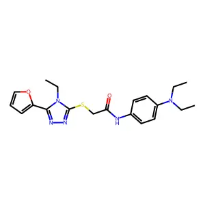 N-(4-(Diethylamino)PH)-2-((4-ET-5-(2-furyl)-4H-1,2,4-triazol-3-YL)thio)acetamide structure