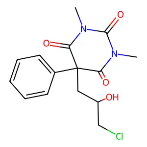 5-(3-Chloro-2-hydroxypropyl)-1,3-dimethyl-5-phenyl-2,4,6(1H,3H,5H)-pyrimidinetrione structure