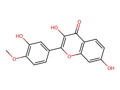 3,7-Dihydroxy-2-(3-hydroxy-4-methoxyphenyl)-4H-1-benzopyran-4-one structure
