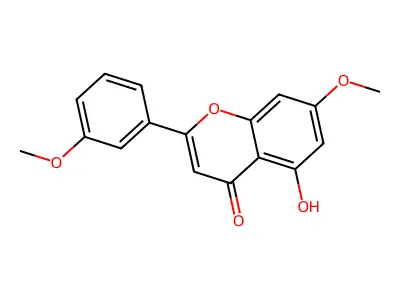 4H-1-Benzopyran-4-one, 5-hydroxy-7-methoxy-2-(3-methoxyphenyl)- structure