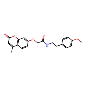 N-[2-(4-methoxyphenyl)ethyl]-2-(4-methyl-2-oxochromen-7-yl)oxyacetamide structure