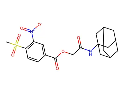 [(Adamantan-1-yl)carbamoyl]methyl 4-methanesulfonyl-3-nitrobenzoate structure