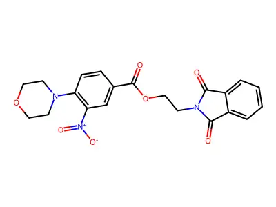 2-(1,3-Dihydro-1,3-dioxo-2H-isoindol-2-yl)ethyl 4-(4-morpholinyl)-3-nitrobenzoate structure