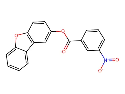 Dibenzo[b,d]furan-2-yl 3-nitrobenzoate structure