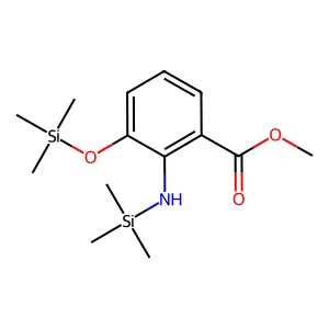 3-Hydroxyanthranilic acid, methyl ester, di(trimethylsilyl)- structure