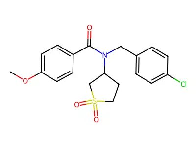 N-(4-chlorobenzyl)-N-(1,1-dioxidotetrahydrothiophen-3-yl)-4-methoxybenzamide structure