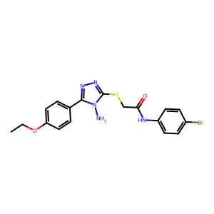2-{[4-amino-5-(4-ethoxyphenyl)-4H-1,2,4-triazol-3-yl]sulfanyl}-N-(4-bromophenyl)acetamide structure
