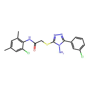 2-{[4-amino-5-(3-chlorophenyl)-4H-1,2,4-triazol-3-yl]sulfanyl}-N-(2-chloro-4,6-dimethylphenyl)acetamide structure
