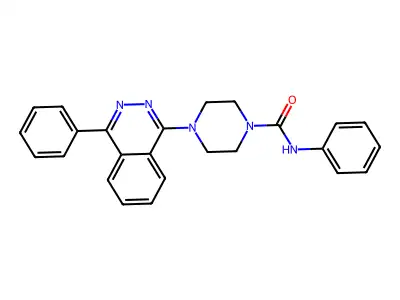 N-phenyl-4-(4-phenylphthalazin-1-yl)piperazine-1-carboxamide structure