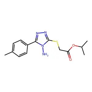 Isopropyl ((4-amino-5-(4-methylphenyl)-4H-1,2,4-triazol-3-YL)thio)acetate structure